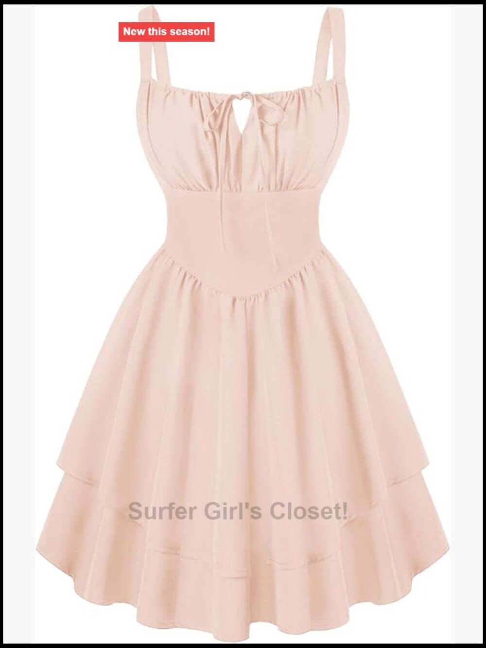 Corset Mini Dress A-Line Layered Hem Pockets Homecoming Sundress